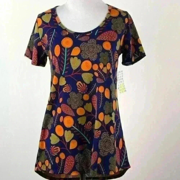 New Lularoe Classic T top Sz XXS 00-0 tunic floral - Picture 2 of 11